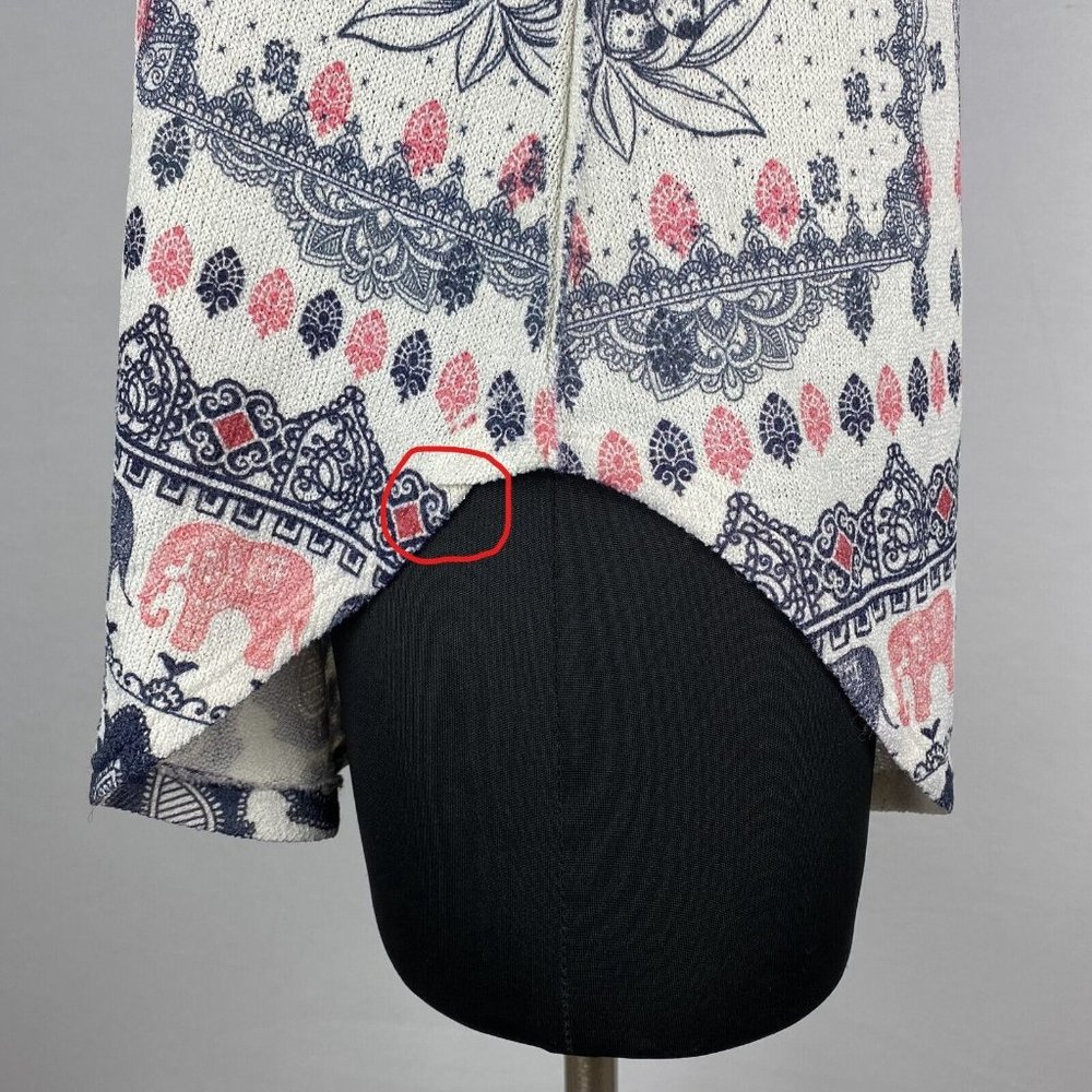Scotty S Multicolor Knit Patterned Tank Top Rounded Hems - Picture 8 of 12